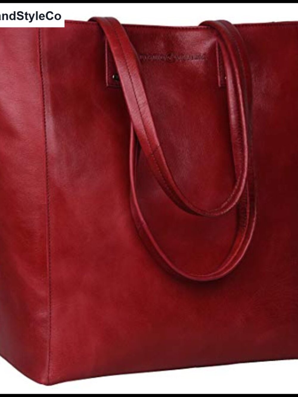 Genuine Crunch Aniline Leather Tote Bag for Women